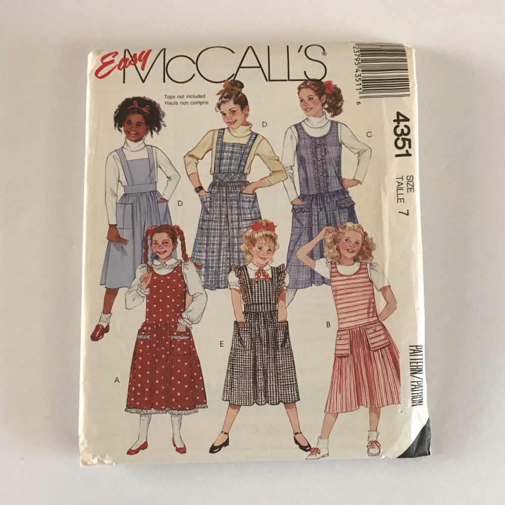 🧵3for12🧵 VTG McCall’s Pattern 4351 Child’s Jumper Jumpsuit